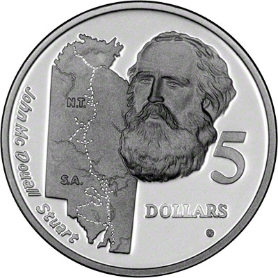Reverse of 1994 John Mc Douall Stuart Silver Proof Five Dollars