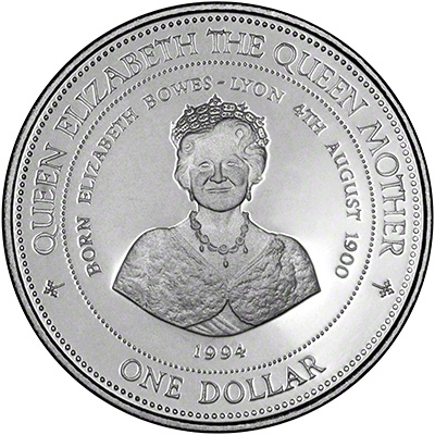 Reverse 1994 Barbados One Dollar