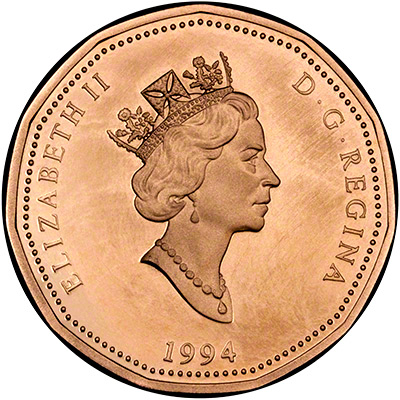 Obverse of the 1994 Canadian Remembrance Proof Dollar Coin