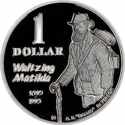 Reverse of 1995 Silver Proof One Dollar