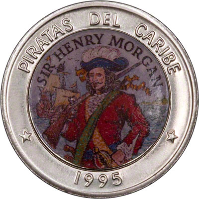 Reverse of 1995 Cuban One Peso - Sir Henry Morgan
