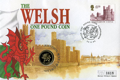 1995 £1 welsh coin