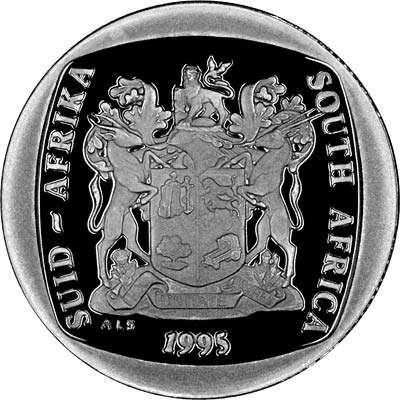 Obverse of 1995 Proof 5 Rand