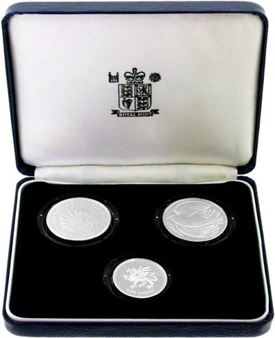 1995 Silver Proof Three Coin Set in Presentation Box