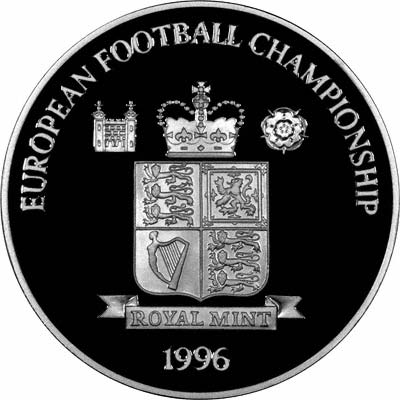 Obverse of 1996 European Football Championship Silver Medallion