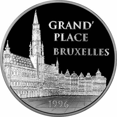 Reverse of 1996 Silver Proof 100 Franc / 15 Euro