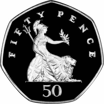 Reverse of 1997 Silver Proof Fifty Pence - Obverse