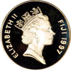 1997 Fiji $10 Silver Proof Crown