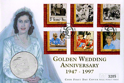 1997 Golden Wedding Anniversary Five Pounds - Guernsey PNC