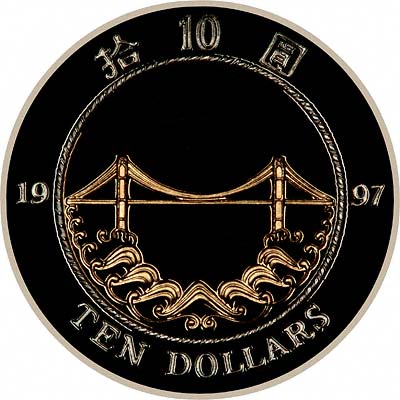 Reverse of 1997 Hong Kong 10 Dollars