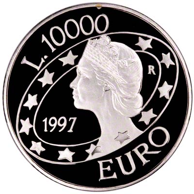 Obverse of 1997 San Marino 10000 Lira