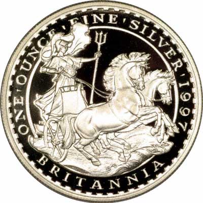 Our 1997 Silver Britannia coin Silver Britannia Photograph