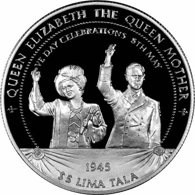 Reverse of 1997 Silver Proof 5 Talas