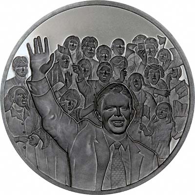 Tony Blair on Obverse of Medallion