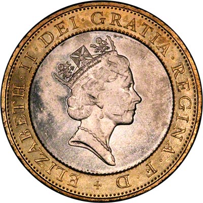 Obverse of 1997 Specimen £2 Coin