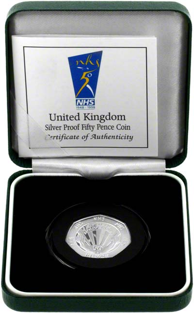 1998 EEC Silver Proof Fifty Pence in Presentation Box