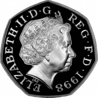 1998 Fifty Pence Bearing The Fourth Portrait