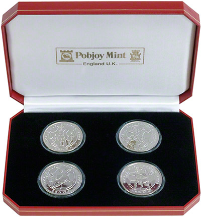 1998 Manx World Cup Four Coin Crown Set