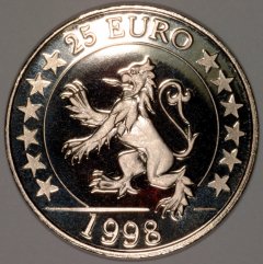 Scottish Lion Reverse of 1998 25 ECU Scottish Pattern Crown