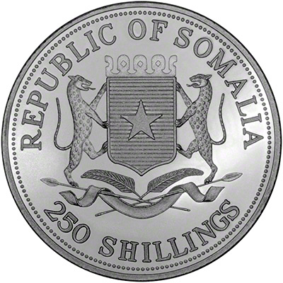 Obverse of 1998 250 Shilling Coin