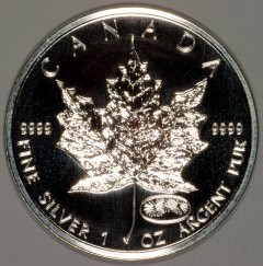 Canadian Silver Maple Leaf Coin with Millennium Mintmark