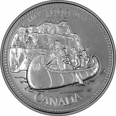 Reverse of May 1999 Canadian Quarter Dollar
