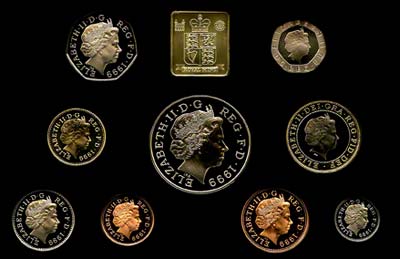 Obverse of 1999 Royal Mint Proof Set
