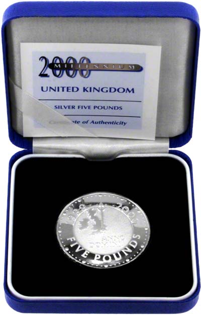 1999 Silver Proof Millennium Crown in Presentation Box