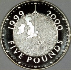 Reverse of 1999 Silver Proof Millennium Crown