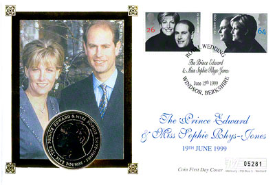1999 royal wedding - Prince edward and sophie rhys-jones crown