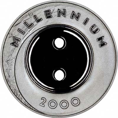 Reverse of 2000 Latvian 1 Lats Millennium Coin