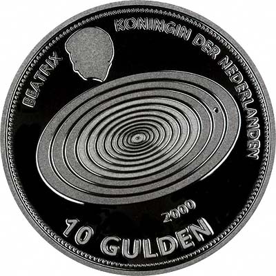 Reverse of 2000 Dutch 10 Guilders Millennium Coin