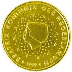 Obverse of Dutch 50 Euro Cent Coin