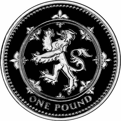 Scottish Lion Design on Reverse of 1999 Pound Coin