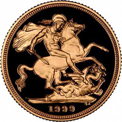 Reverse of 1999 Proof Sovereign