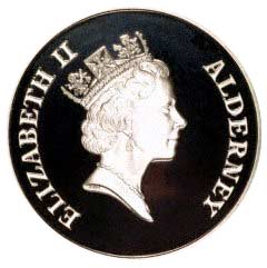 2000 2001 Alderney Millennium Five Pound Crown