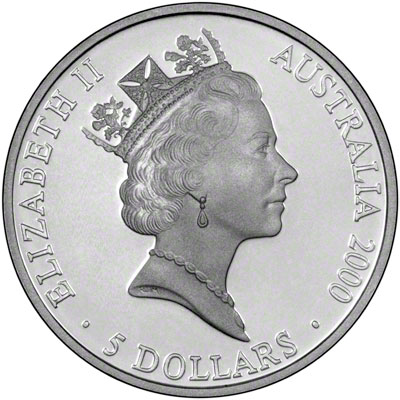 Obverse of Australian $5 Silver Proof Coin