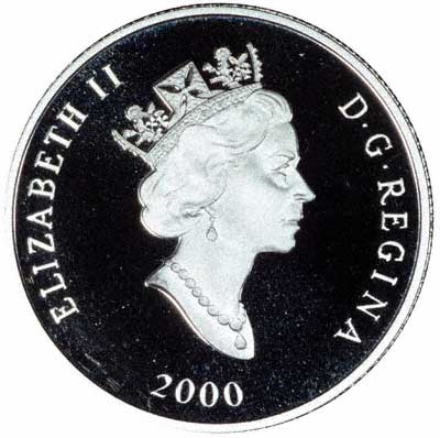 Obverse of One Ounce Canadian Coin in Platinum