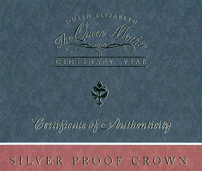 2000 Silver Proof Crown in Presentation Box
