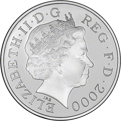 Obverse of 2000 Silver Proof Crown