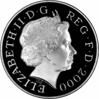 Obverse of Silver Proof Millennium Crown