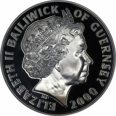 Reverse of 2000 Queen Mother's Centenary Silver Proof £5 Crown