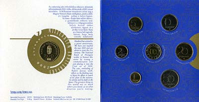 Reverse of 2000 Hungary Uncirculated Coin Set