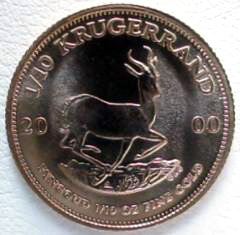 Year 2000 Dated Tenth Krugerrand