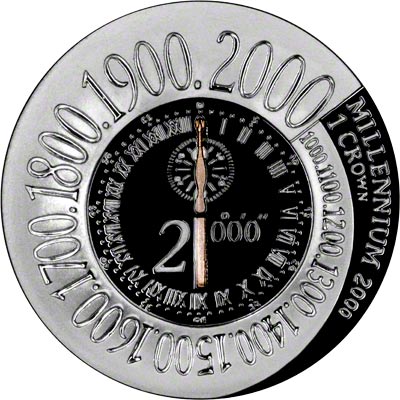Reverse of 2000 Manx Silver Proof Crown