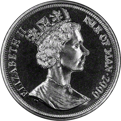 Obverse of 2000 Manx Olympic Crown