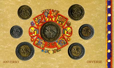 Obverse of 2000 Mexican Coin Set