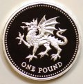 Welsh Dragon on Reverse of 1990 Pound Coin