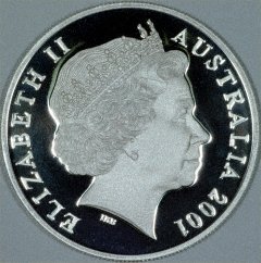 Obverse of 2001 Australian Silver Kangaroo