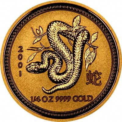 2001 Australian Year of the Snake Gold Bullion Coin